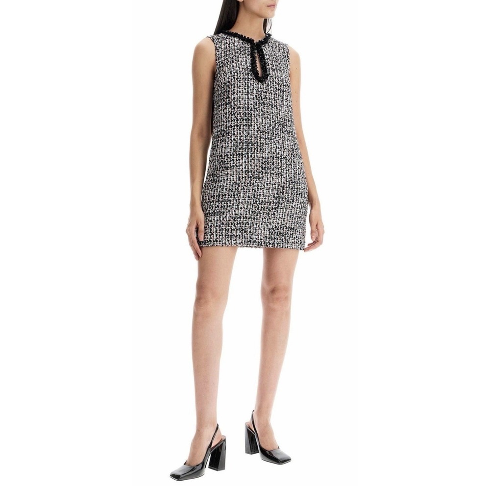 Self-Portrait Paillette Embellished Bouclé Tweed Mini Dress.Multicolor.Sz 4.NWT - Picture 15 of 15